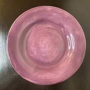Tabletops España Purple Hand Painted 8.5" Dinner Plate - Heavy Ceramic Plate